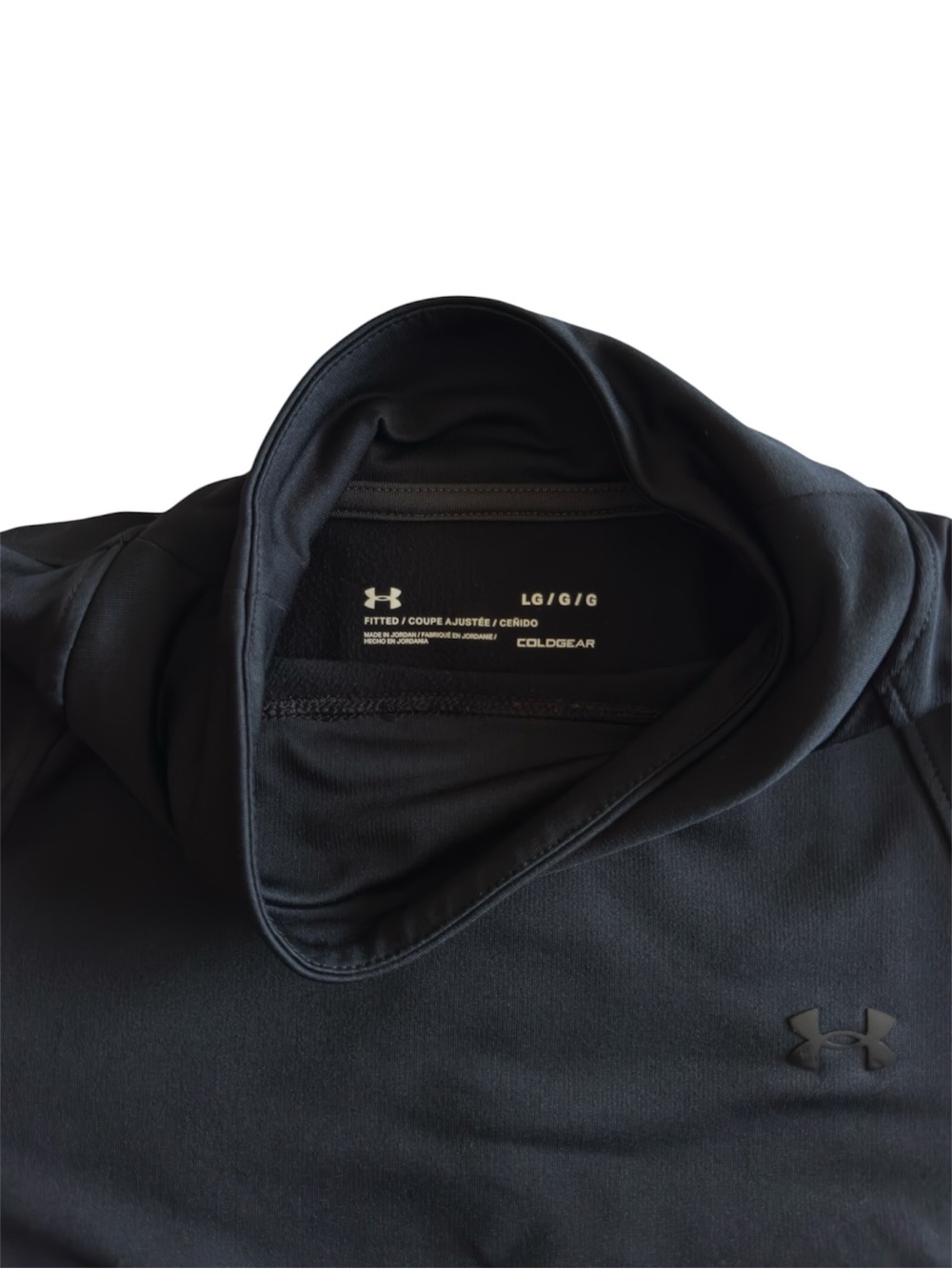 Under Armour Women’s Black ColdGear Fleece Lined Mock Neck Long Sleeve Top - Picture 5 of 7